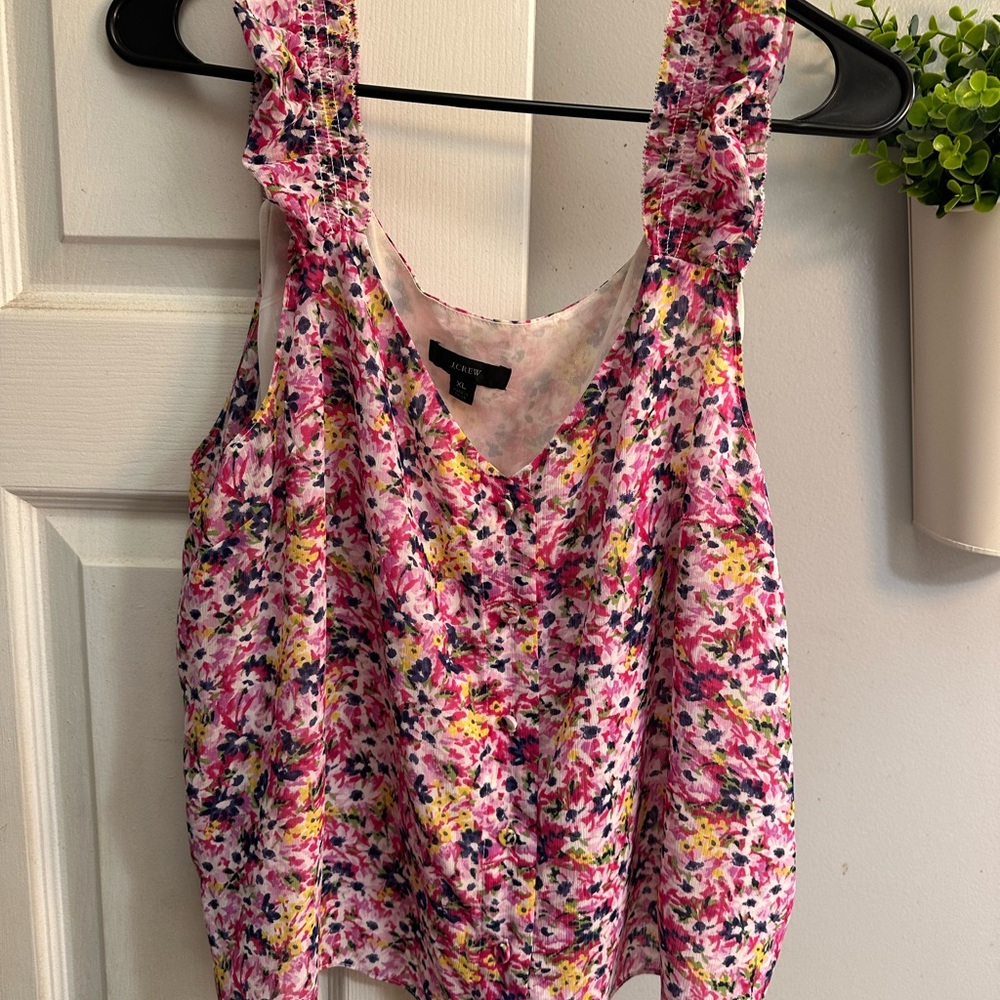 Floral Pink Sleeveless Top